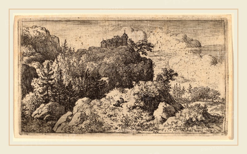 Allart van Everdingen (Dutch, 1621-1675), Firs in the Defile, probably c. 1645-1656, etching with drypoint