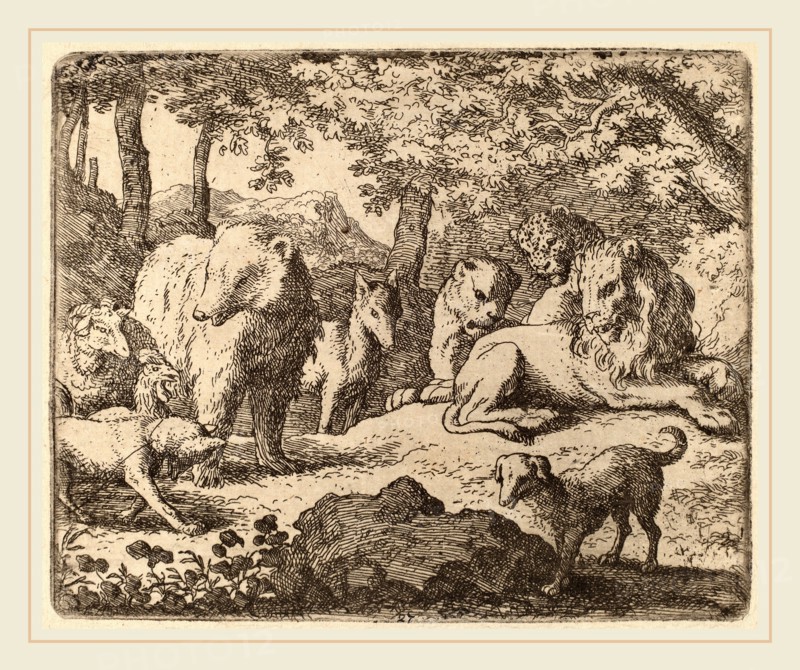 Allart van Everdingen (Dutch, 1621-1675), Reynard is Released to Tell His Story, probably c. 1645-1656, etching
