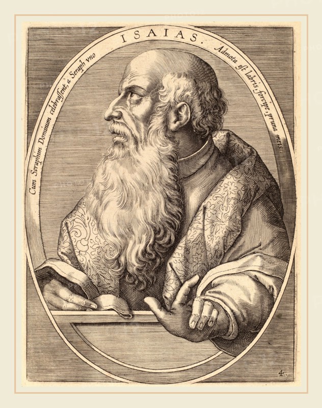 Theodor Galle after Jan van der Straet (Flemish, c. 1571-1633), Isaias, published 1613, engraving on laid paper