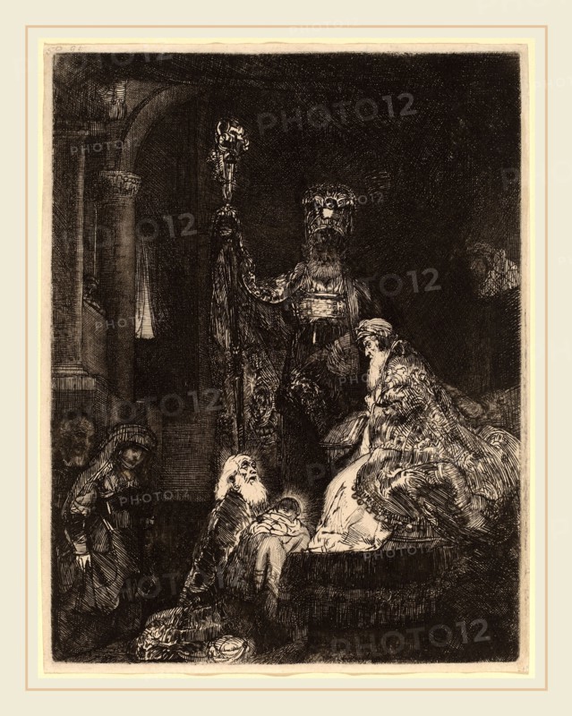 Rembrandt van Rijn (Dutch, 1606-1669), The Presentation in the Temple in the Dark Manner, c. 1654, etching and drypoint