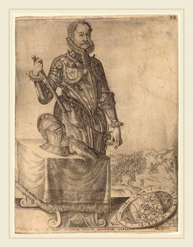 Christoffel van Sichem I after Hendrik Goltzius (Dutch, c. 1546-1624), William of Nassau, Prince of Orange, engraving