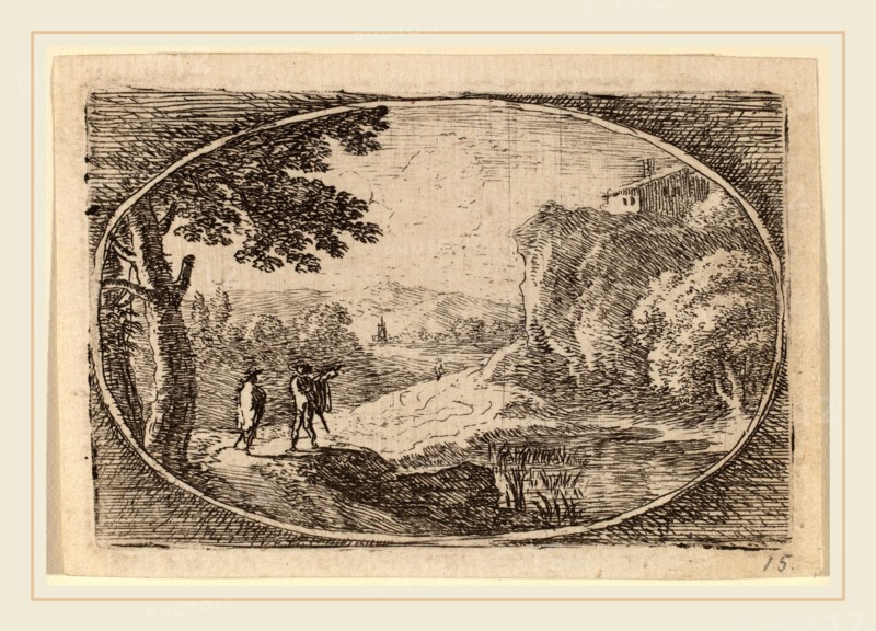 Herman van Swanevelt (Dutch, c. 1600-1655), The House on the Rock, etching