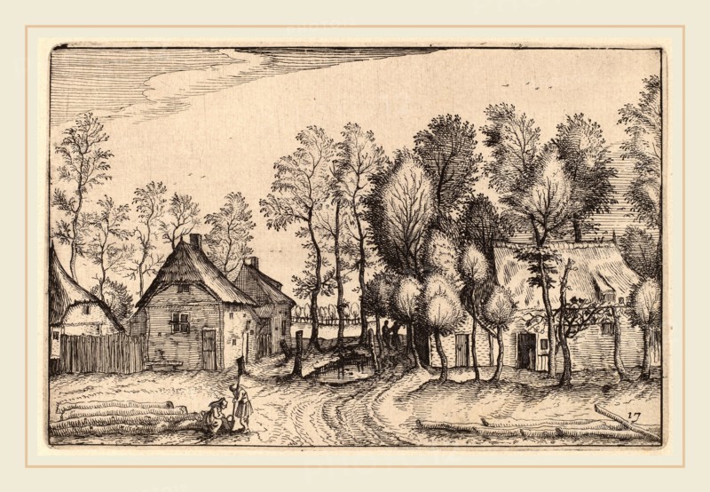 Claes Jansz Visscher after Johannes van Doetechum, the Elder after Lucas van Doetechum after Master of the Small Landscapes (Dutch, 1586-1587-1652), Landscape with Hewed Trees, published 1612, etching