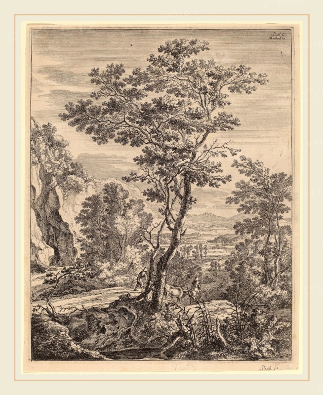 Jan Both (Dutch, 1615-1618-1652), The Large Tree, etching