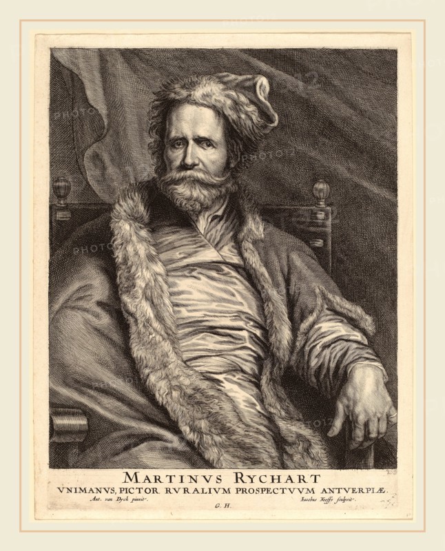 Jacobus Neeffs, after Sir Anthony van Dyck (Flemish, 1610-1660 or after), Martin Rijckaert, probably 1626-1641, engraving