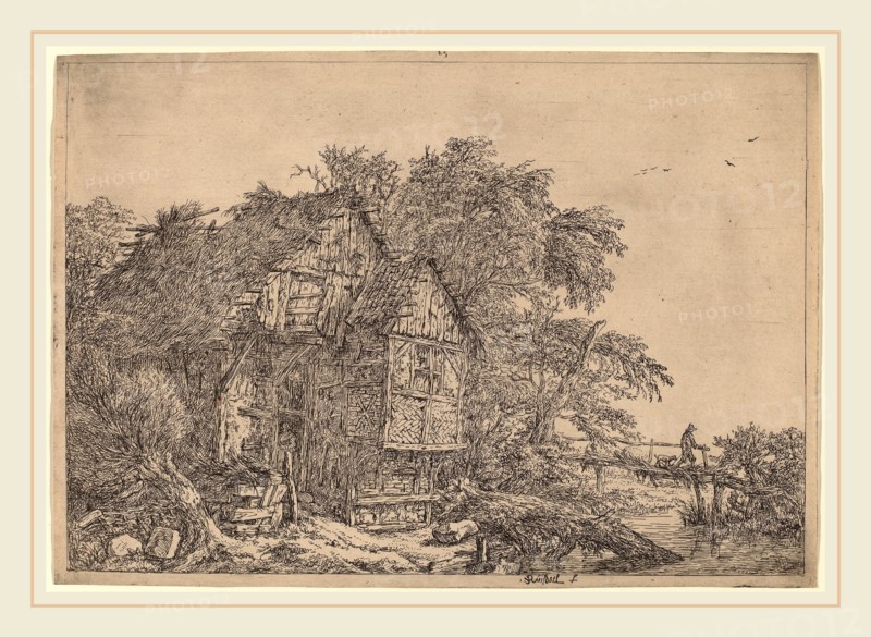 Jacob van Ruisdael (Dutch, c. 1628-1629-1682), The Little Bridge, etching
