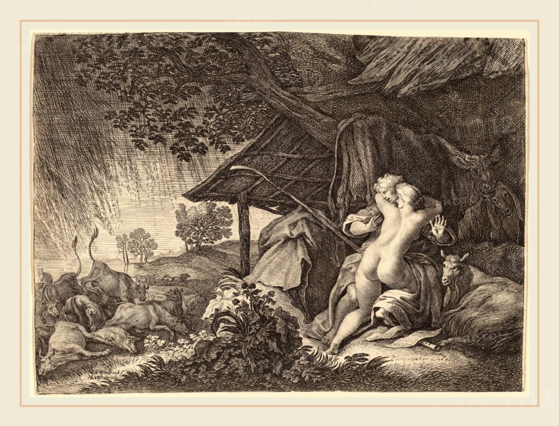 Moyses van Uyttenbroeck (Dutch, c. 1590-1648), A Storm, etching