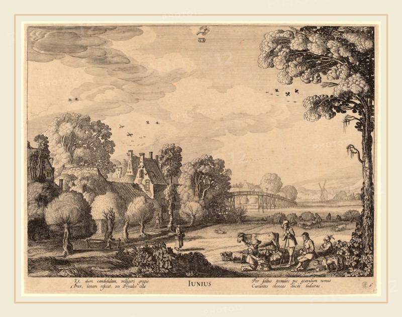 Jan van de Velde II (Dutch, 1593-1641), June, etching