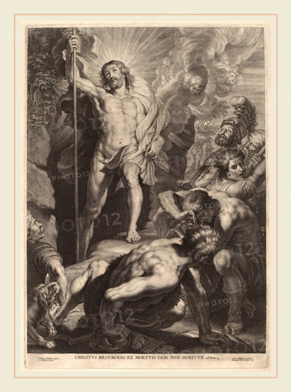 Schelte Adams Bolswert after Sir Peter Paul Rubens (Flemish, 1586-1659), The Resurrection, engraving