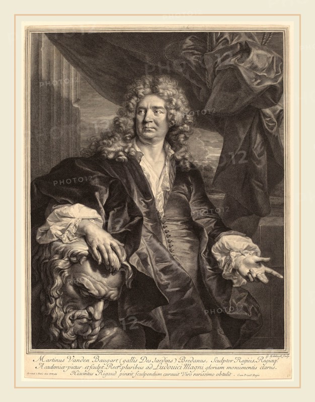 Gerard Edelinck after Hyacinthe Rigaud (Flemish, 1640-1707), Martin Desjardins, engraving on laid paper