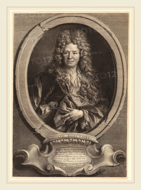Cornelis Vermeulen after Nicolas de Largillierre (Flemish, 1644-1708-1709), Joseph Roettiers, 1700, etching and engraving on laid paper
