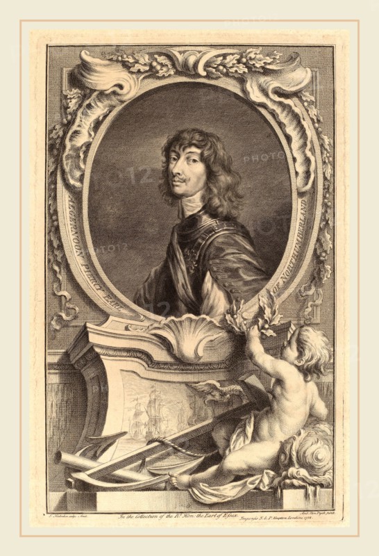 Jacobus Houbraken after Sir Anthony van Dyck (Dutch, 1698-1780), Algernon Percy, Earl of Northumberland, 1738, engraving and etching on laid paper