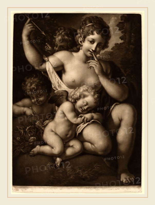 Johann Peter Pichler (Austrian, 1765-1807), Venus and Amor, c. 1800, mezzotint