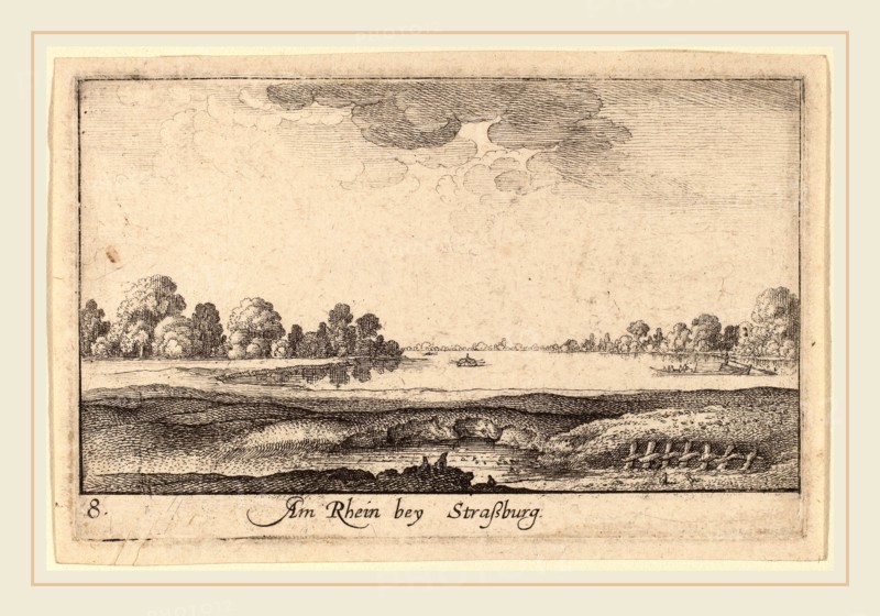 Wenceslaus Hollar (Bohemian, 1607-1677), Strasbourg: The Toll House, 1635, etching