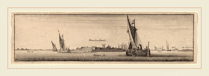 Wenceslaus Hollar (Bohemian, 1607-1677), View of Shenckenschantz, 1647, etching