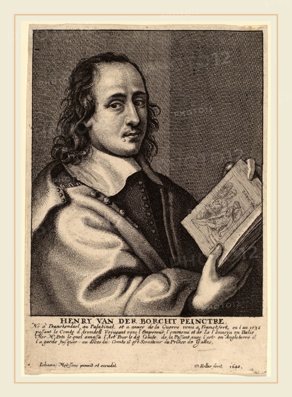 Wenceslaus Hollar after Joannes Meyssens (Bohemian, 1607-1677), Henry van der Borcht, Painter, 1648, etching