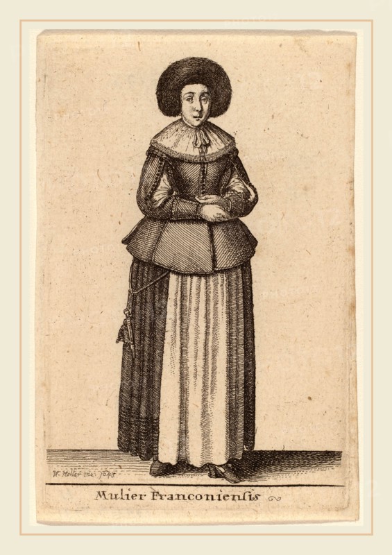 Wenceslaus Hollar (Bohemian, 1607-1677), Mulier Franconiensis, 1643, etching