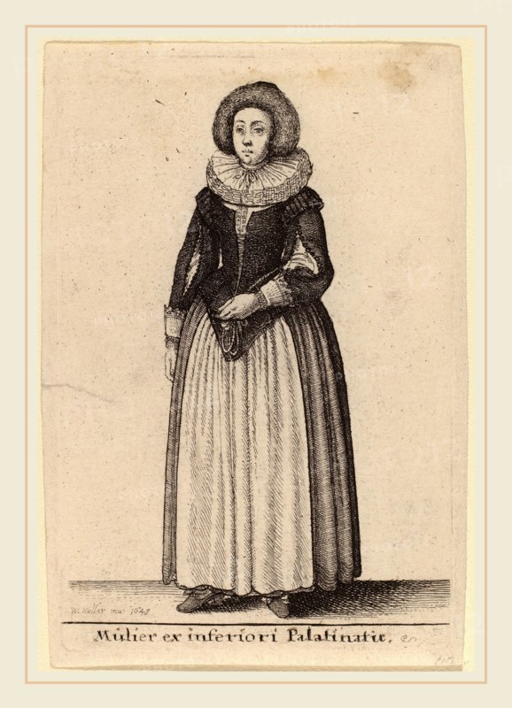 Wenceslaus Hollar (Bohemian, 1607-1677), Mulier ex inferiori Palainatu, 1643, etching