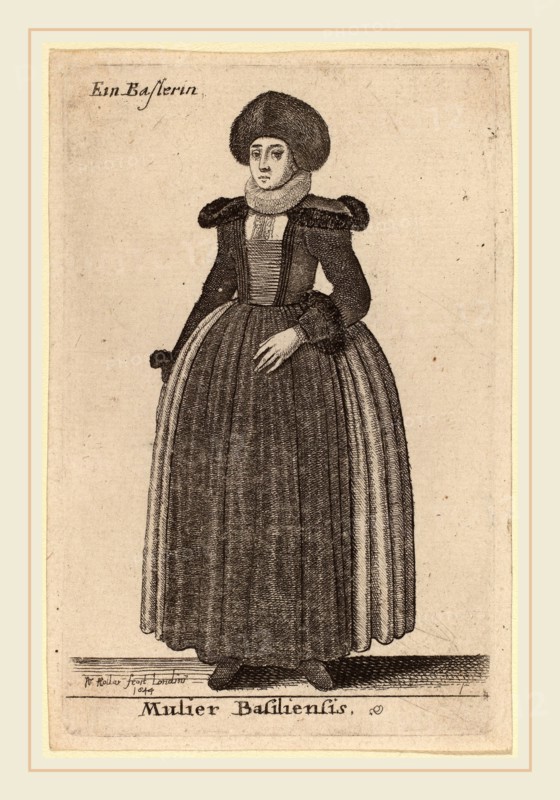 Wenceslaus Hollar (Bohemian, 1607-1677), Mulier Basiliensis, 1644, etching