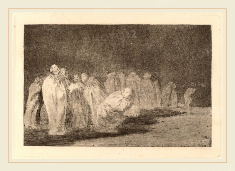 Francisco de Goya, Los ensacados (The Men in Sacks), Spanish, 1746-1828, in or after 1816, etching and burnished aquatint [trial proof printed posthumously circa 1854-1863]