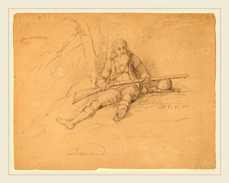 Asher Brown Durand, Rip Van Winkle, American, 1796-1886, c. 1840, graphite