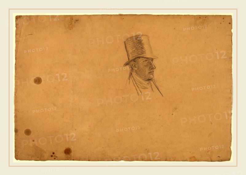 John Vanderlyn, Self-Portrait, American, 1775-1852, charcoal and (graphite?) on tan wove paper