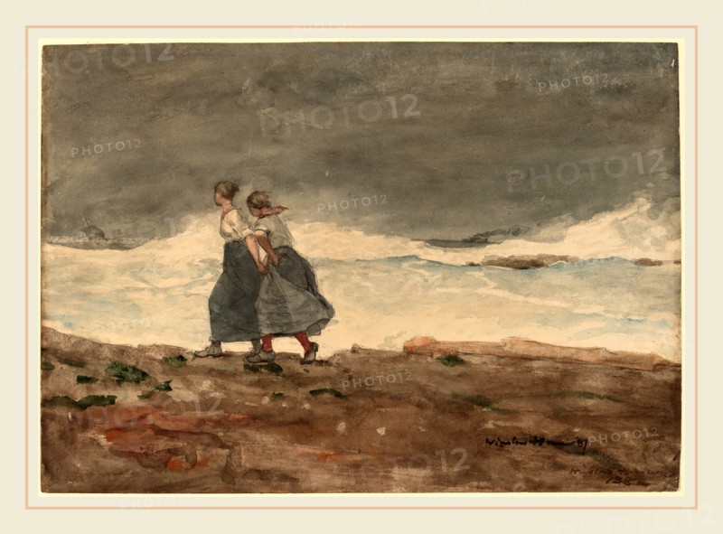 Winslow Homer, Danger, American, 1836-1910, 1883 and 1887, watercolor and gouache over graphite