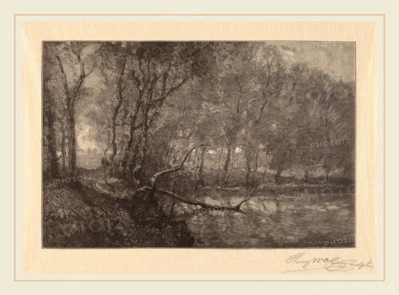 Henry Wolf, The Mill Pond, American, 1852-1916, 1902, wood engraving