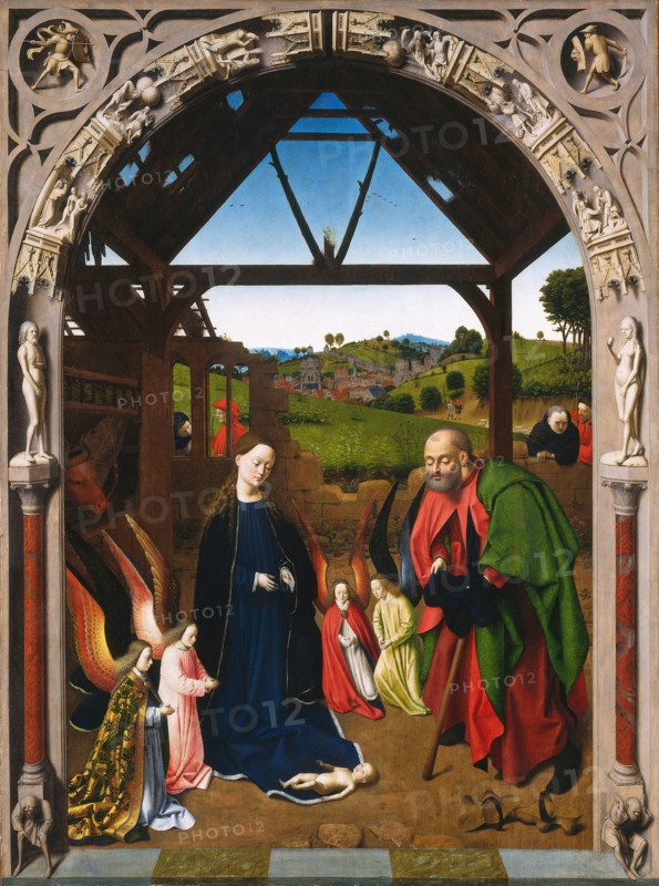Petrus Christus, The Nativity, Netherlandish, active 1444-1475-1476, c. 1450, oil on panel
