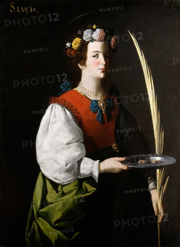 Francisco de ZurbarÃ¡n, Saint Lucy, Spanish, 1598-1664, c. 1625-1630, oil on canvas