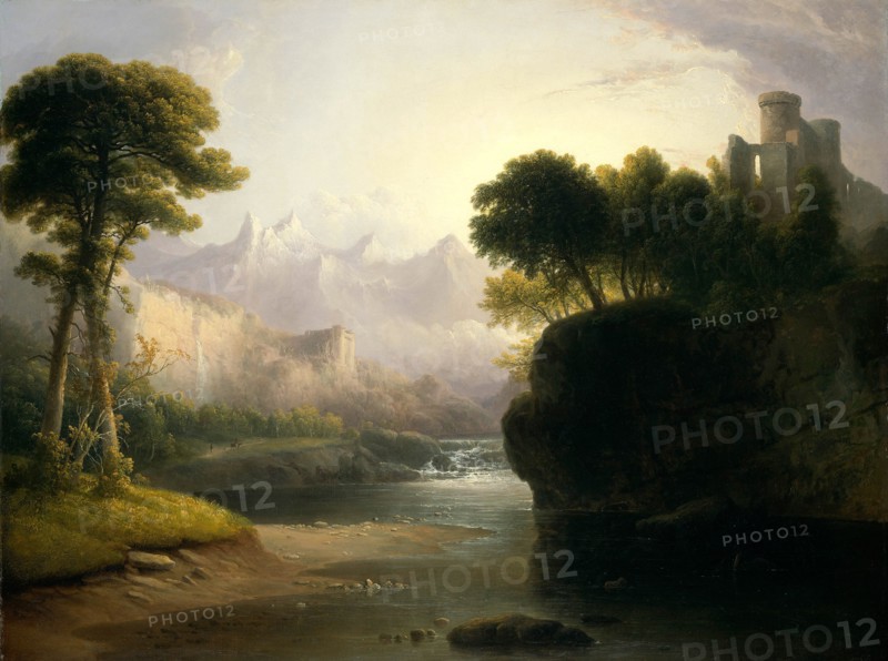 Thomas Doughty, Fanciful Landscape, American, 1793-1856, 1834, oil on canvas