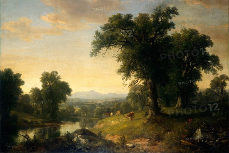 Asher Brown Durand, A Pastoral Scene, American, 1796-1886, 1858, oil on canvas