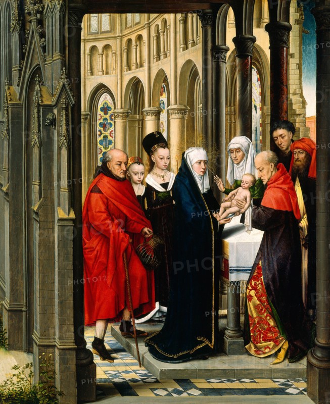 Master of the Prado "Adoration of the Magi", The Presentation in the Temple, Netherlandish, active probably third quarter 15th century, c. 1470-1480, oil on panel