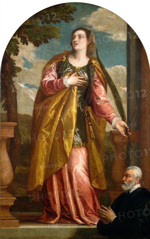 Veronese, Saint Lucy and a Donor, Italian, 1528-1588, probably c. 1580, oil on canvas