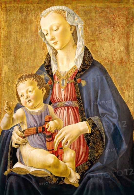 Domenico Ghirlandaio, Madonna and Child, Italian, 1449-1494, c. 1470-1475, tempera on panel transferred to hardboard