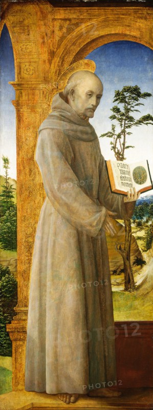 Vincenzo Foppa, Saint Bernardino of Siena, Italian, c. 1430-1515-1516, c. 1495-1500, oil (?) on panel
