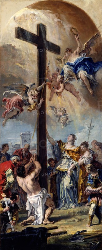 Sebastiano Ricci, The Exaltation of the True Cross, Italian, 1659-1734, 1733, oil on canvas
