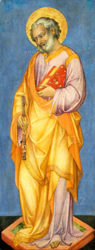 Michele Giambono, Saint Peter, Italian, active 1420-1462, c. 1445-1450, tempera (?) on panel