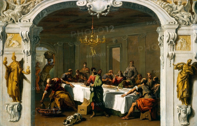 Sebastiano Ricci, The Last Supper, Italian, 1659-1734, 1713-1714, oil on canvas