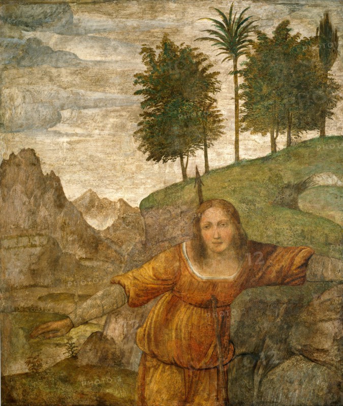 Bernardino Luini, Procris Pierced by Cephalus' Javelin, Italian, c. 1480-1532, c. 1520-1522, fresco