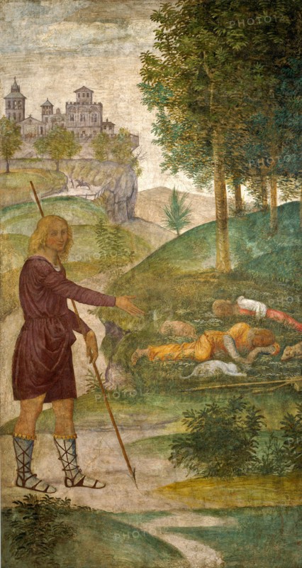 Bernardino Luini, Cephalus and the Nymphs, Italian, c. 1480-1532, c. 1520-1522, fresco