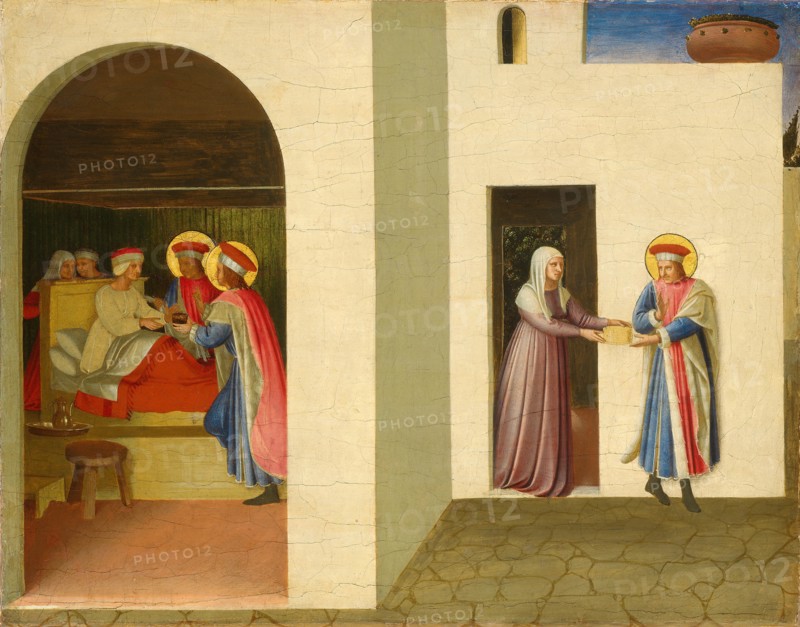 Fra Angelico, The Healing of Palladia by Saint Cosmas and Saint Damian, Italian, c. 1395-1455, c. 1438-1440, tempera on panel