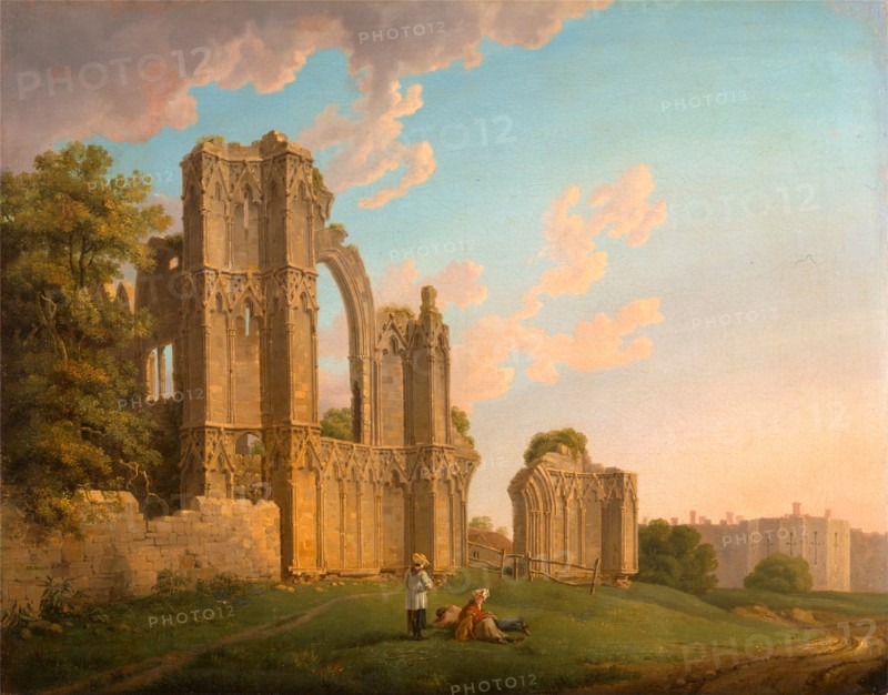 St. Mary's Abbey, York Signed, lower left: "MARooker A: pinxt", Michael "Angelo" Rooker, 1746-1801, British