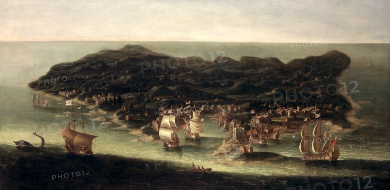 The Island of Barbados A Bird's Eye View of the Island of Barbados, c.1694, Isaac Sailmaker, ca. 1633-1721, Dutch