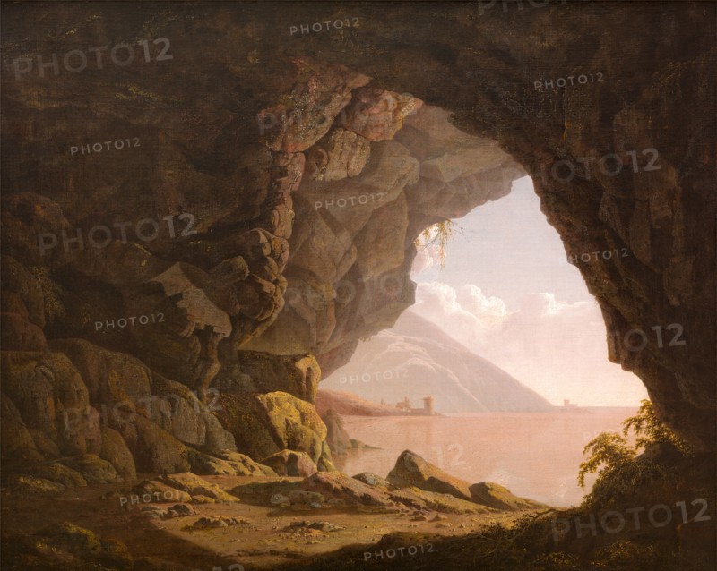 Cavern, near Naples Signed and dated, lower right: "I [or J] Wright | 177[?]", Joseph Wright of Derby, 1734-1797, British
