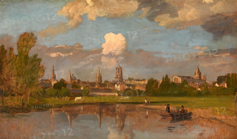 Oxford from the River with Christ Church in the Foreground View of Oxford, William Turner of Oxford, 1789-1862, British