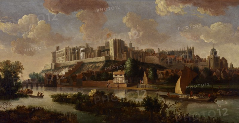 Windsor Castle Seen from the Thames, unknown artist, 18th century, British