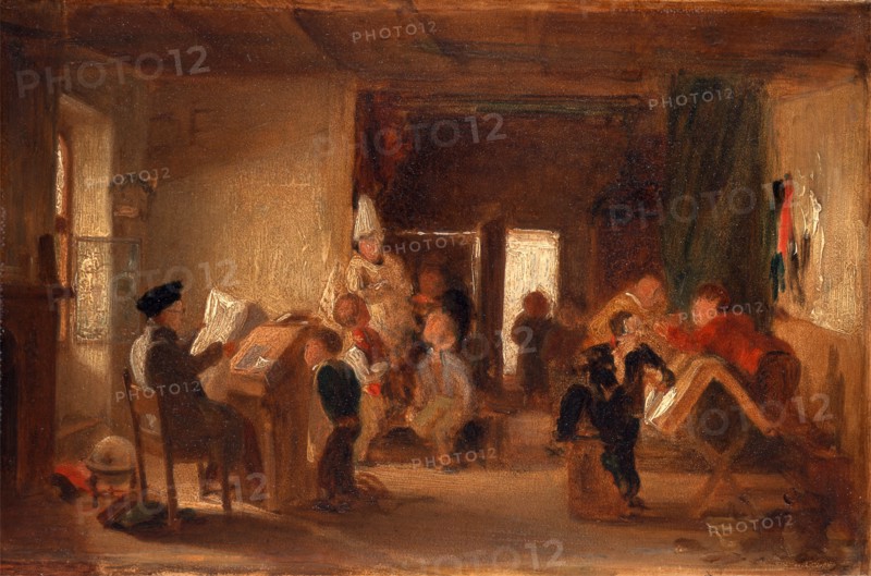 A Study of 'The Schoolroom', Attributed to Thomas Webster, 1800-1886, British