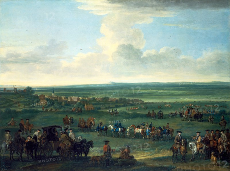 George I at Newmarket, 4 or 5 October, 1717 Race Meeting on New Market Signed, lower center: "J Wooton", John Wootton, 1682-1764, British