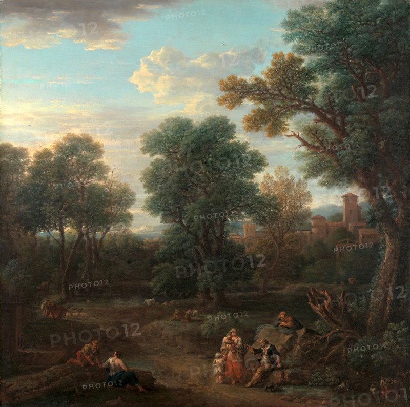 Classical landscape: morning, John Wootton, 1682-1764, British